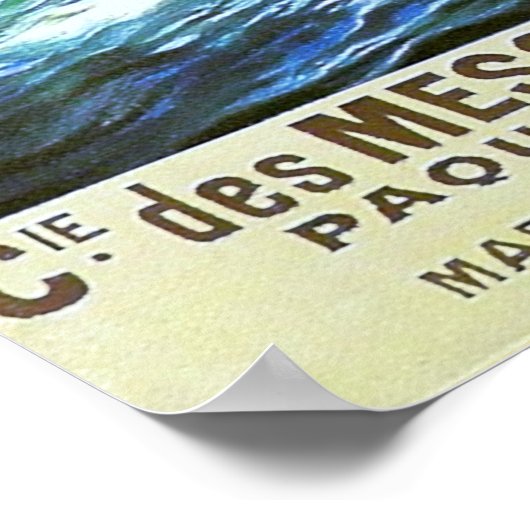 CLASSIC FRENCH MERCHANT STEAMER POSTER (Hoek)