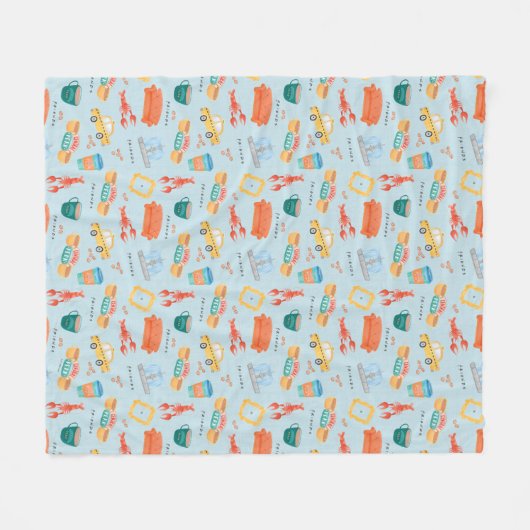 Classic FRIENDS™ Icons Patroon Fleece Deken (Voorkant (Horizontaal))