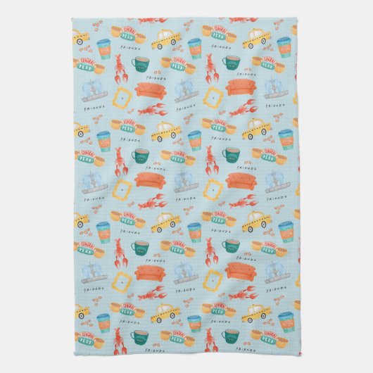 Classic FRIENDS™ Icons Pattern Theedoek (Verticaal)