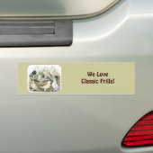 Classic Frill Pigeons Satinettes Bumpersticker (Op auto)