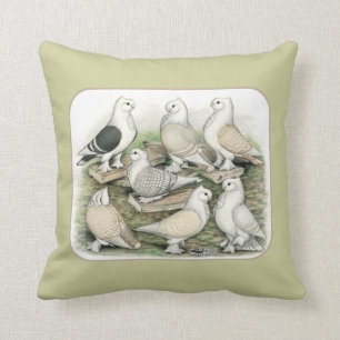 Classic Frill Pigeons Satinettes Kussen