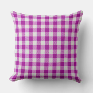 Classic Fuchsia Gigham Pattern Sierkussen