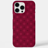 Classic Fuchsia Pink Dots Custom Name Initials Case-Mate iPhone Case (Achterkant)