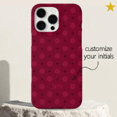 Classic Fuchsia Pink Dots Custom Name Initials Case-Mate iPhone Case
