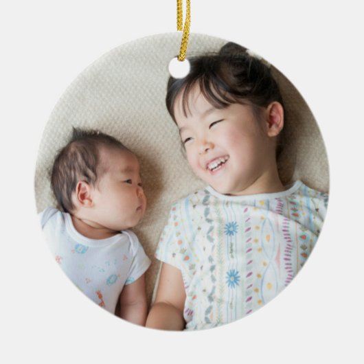 Classic Full Photo Kerstvakantie Ornament (Voorkant)