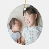 Classic Full Photo Kerstvakantie Ornament (Links)