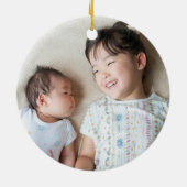 Classic Full Photo Kerstvakantie Ornament (Achterkant)