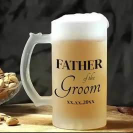 Classic Fully Customizable Wedding Beer Mug Matglas Bierpul