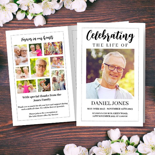 Classic Funeral Programme for Men