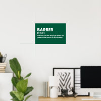Classic Funny Barber Definition Poster