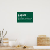 Classic Funny Barber Definition Poster (Keuken)