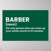 Classic Funny Barber Definition Poster (Voorkant)