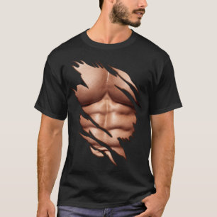 Classic Funny Ripped Abs T-shirt