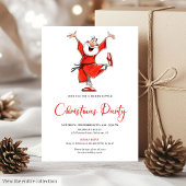 Classic Funny Santa Watercolor Christmas Invite Kaart