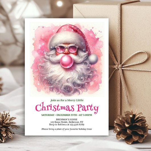 Classic Funny Santa With Sunglasses Christmas  Kaart