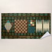 Classic Game Board Rustiek Strandlaken (Voorkant)