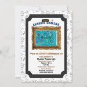 Classic Gamers Verjaardag Cool Play Uitnodiging (Voorkant)