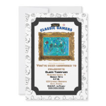Classic Gamers Verjaardag Cool Play Uitnodiging