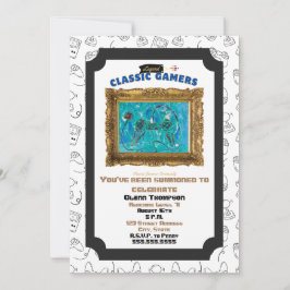 Classic Gamers Verjaardag Cool Play Uitnodiging