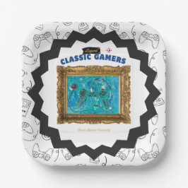 Classic Gamers Verjaardagsfeest Cool Play Borden Papieren Bordje