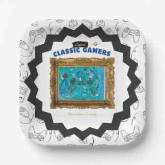 Classic Gamers Verjaardagsfeest Cool Play Borden Papieren Bordje
