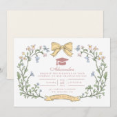 Classic Garden Bloom Graduation Kaart (Voorkant / Achterkant)