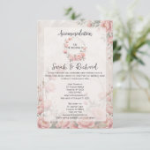 Classic Garden Blush Wedding Accommodation Informatiekaartje (Staand voorkant)