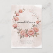 Classic Garden Blush Wedding Accommodation Informatiekaartje (Achterkant)