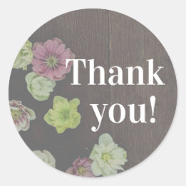CLASSIC Garden Hellebore Favor Sticker