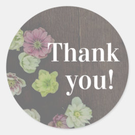 CLASSIC Garden Hellebore Favor Sticker