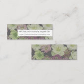 CLASSIC Garden Hellebore Mini Web RSVP-kaart Mini Visitekaartje (Voorkant / Achterkant)