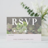 CLASSIC Garden Hellebore White en Wood RSVP Card (Staand voorkant)