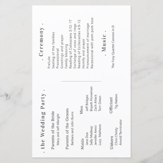 CLASSIC Garden Hellebore Wood Weddenschap Programm (Achterkant)