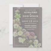 CLASSIC Garden Helleborus Hout bruiloft uitnodigin Kaart (Voorkant)