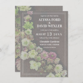 CLASSIC Garden Helleborus Hout bruiloft uitnodigin Kaart