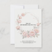 Classic Garden Wedding Romantic Floral RSVP Kaartje (Achterkant)