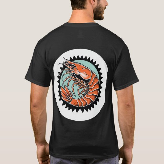 Classic Garnaal Flash Tattoo T-shirt (Achterkant)
