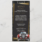 Classic Gatsby Deco Red Limo Wedding Menu (Voorkant)