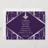 Classic Gatsby Deco Vrijgezellenfeest Manuela 2500 Kaart (Achterkant)