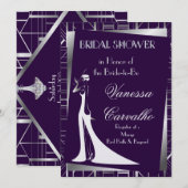 Classic Gatsby Deco Vrijgezellenfeest Manuela 2500 Kaart (Voorkant / Achterkant)