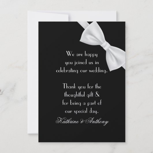 Classic Gatsby Deco Wedding Bedankt 2 (Achterkant)