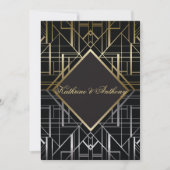 Classic Gatsby Deco Wedding Invitation G Kaart (Voorkant)