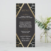 Classic Gatsby Deco Wedding Menu 2 (Staand voorkant)