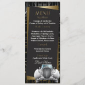 Classic Gatsby Deco White Limo Wedding Menu (Voorkant)