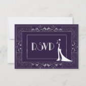 Classic Gatsby Style nieuwe RSVP2 Manuela RSVP Kaartje (Voorkant)