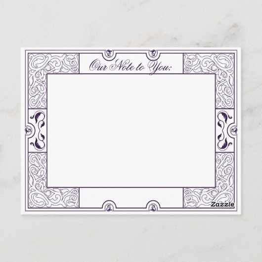 Classic Gatsby Wishing Well Manuela Briefkaart (Achterkant)