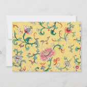 Classic Geel en Groen Chinoiserie Note Kaart Notitiekaartje (Achterkant)