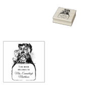 Classic Gent Bibliothecaris snor Man Rubberstempel (Gestempeld)
