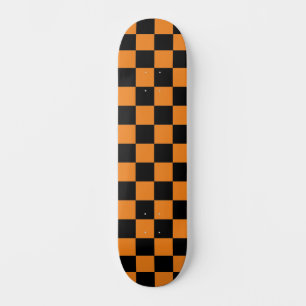 Classic Geruit (geruit) Sinaasappel & Zwart Persoonlijk Skateboard