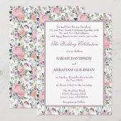 Classic gescheiden ouders Rozen bruiloft uitnodigi Kaart (Voorkant / Achterkant)